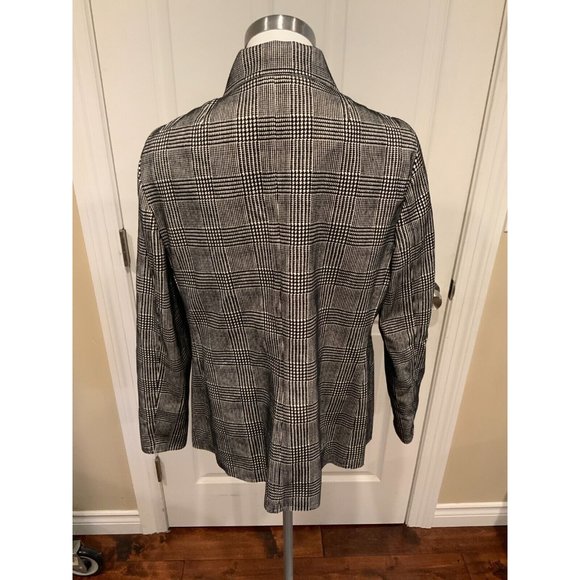 AKRIS Punto Black & White Prince of Wales Check Jacket, Sz 14 (US), 46 (FR) NWT! - Picture 6 of 9